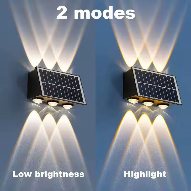 Lampe solaire d'extérieur avec 6 lampes