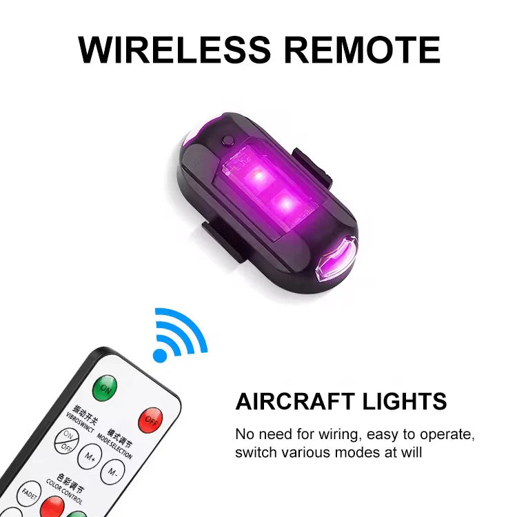 2 Lampe stroboscopique Led sans fil avec télécommande