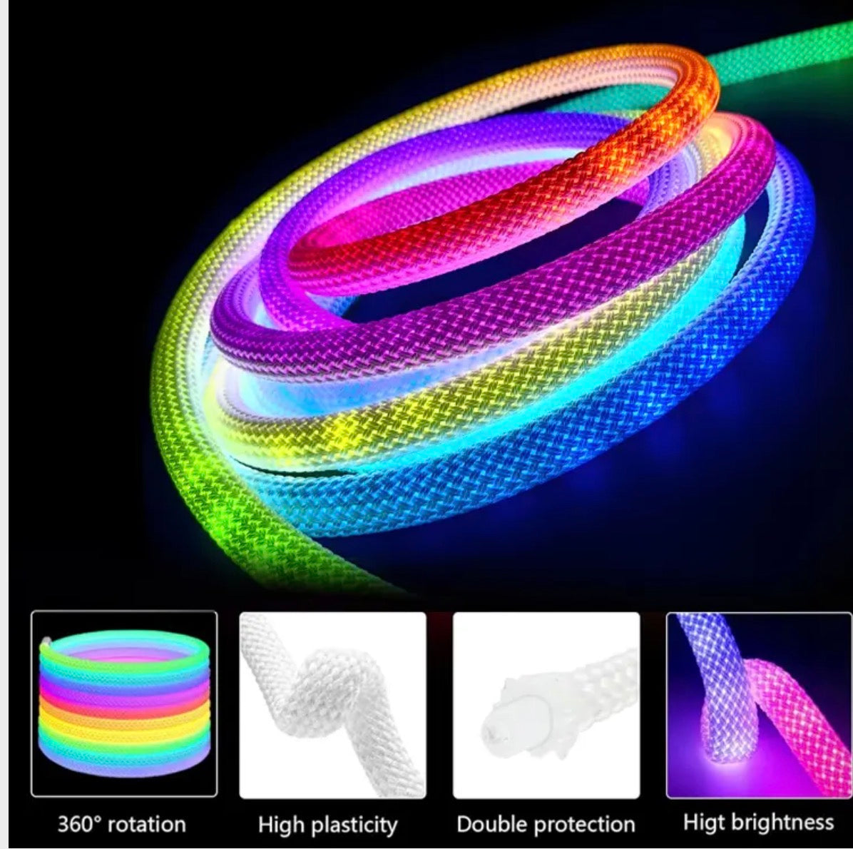 RGB round body srip light