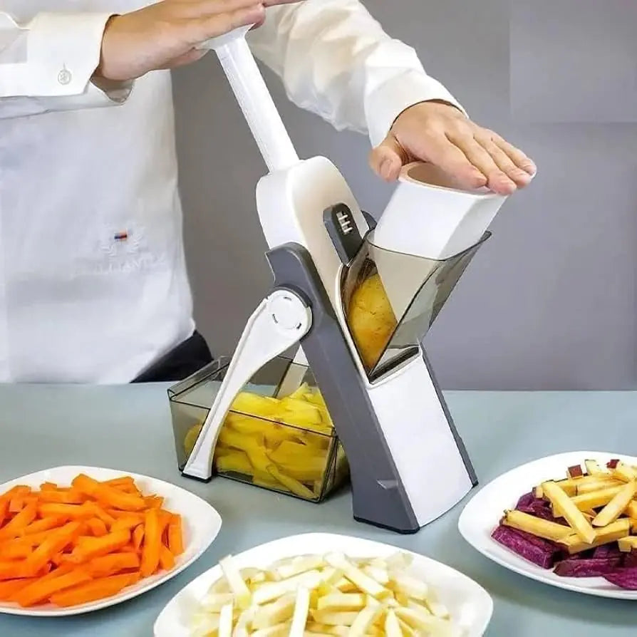 Découpeur de légumes et fruits 5 en 1 – modèle original + Gratteur de poissons – enlève les écailles facilement