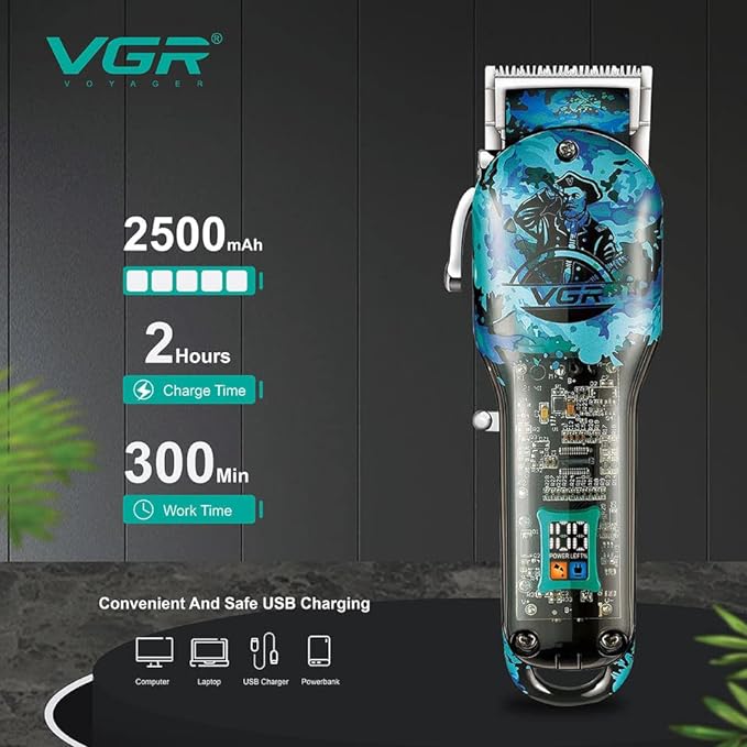 Tondeuse VGR V-005 Professionnel rechargeable sans fil