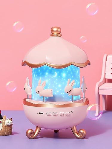 Projecteur veilleuse carrousel lapin