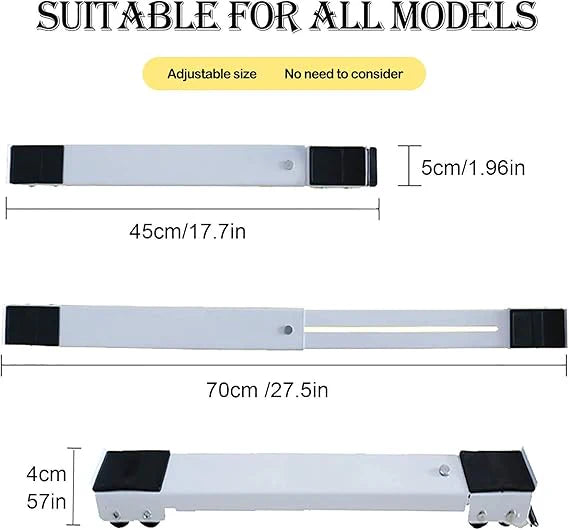 Pack 2 Supports à Roulettes pour Gros Électroménagers et Meubles