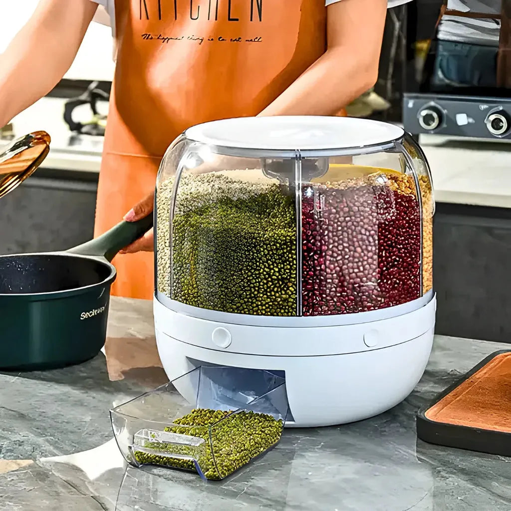 Conteneurs de stockage alimentaire rotatifs à 360
