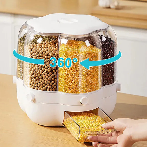 Conteneurs de stockage alimentaire rotatifs à 360