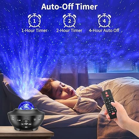 Projecteur Galaxie Plafond, Avec Minuterie Et Haut-Parleur Bluetooth À Distance الحجم الكبير