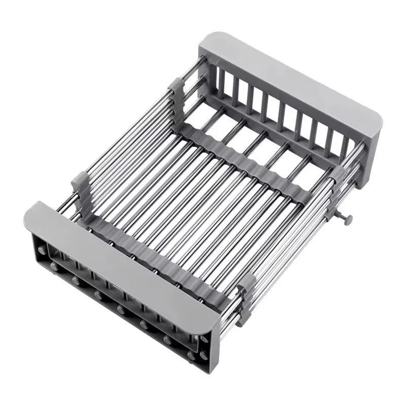 Égouttoir à vaisselle réglable en acier inoxydable,