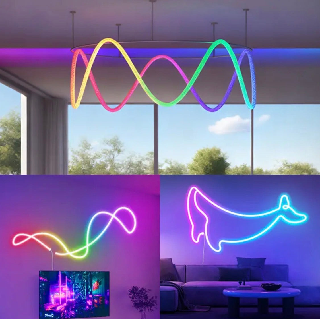 RGB round body srip light