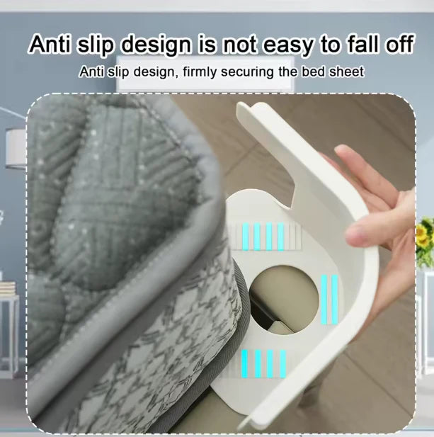 4 Pièces Attaches Élastiques pour Draps – Pinces de Coin Antiglisse, Fixateurs de Draps Robustes et Réglables