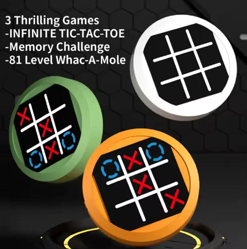 Jouet éducatif 4 en 1 – Mini Tic Tac Toe électronique portable