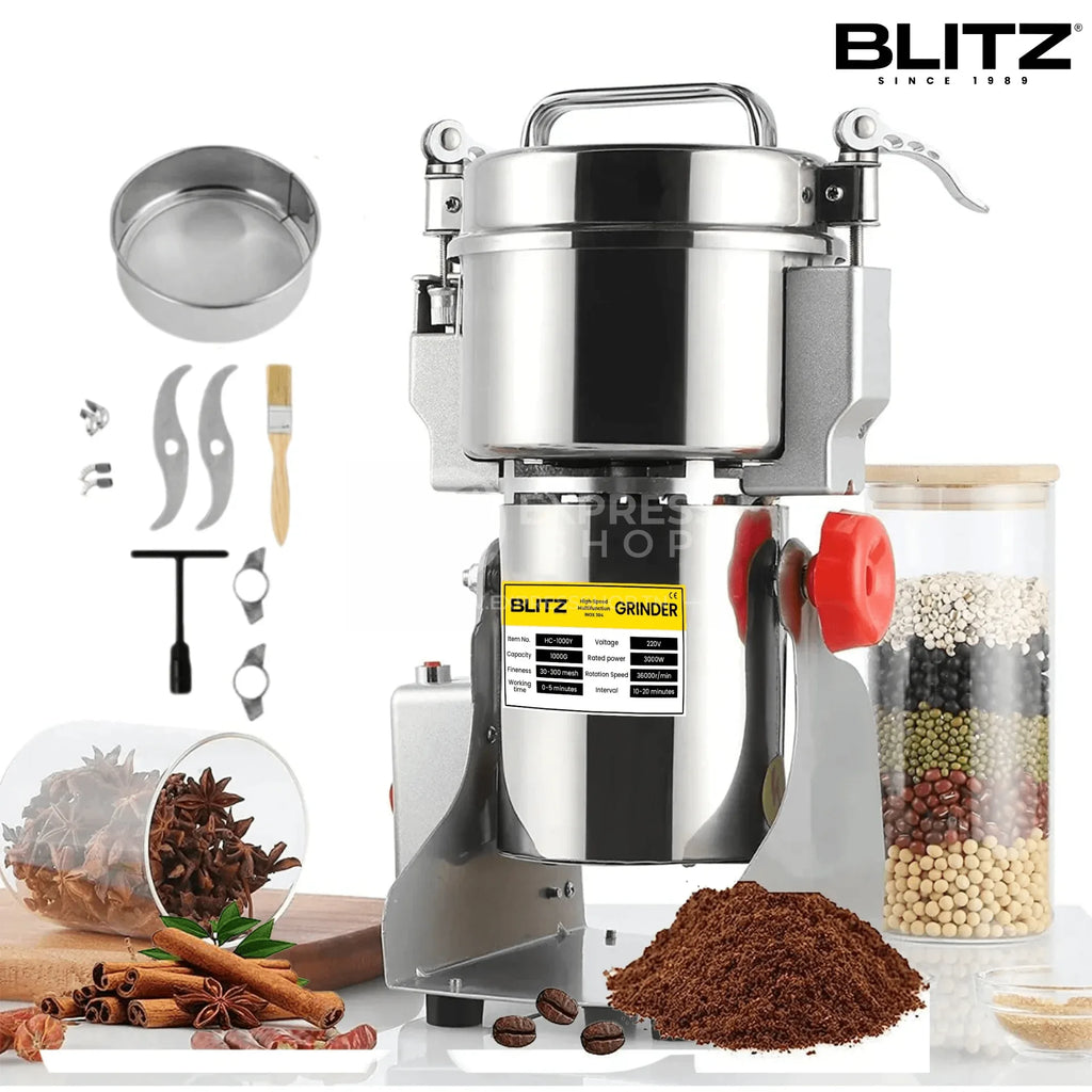 Blitz- Broyeur électrique 1KG Multifonction en acier inoxydable grande vitesse 3000W moteur en cuivre (Original)