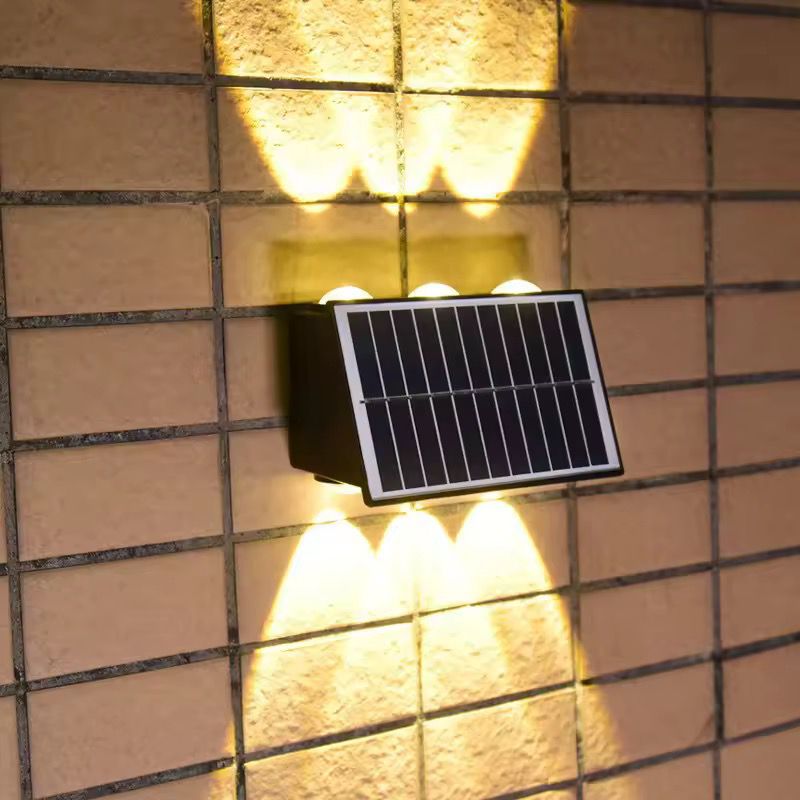 Lampe solaire d'extérieur avec 6 lampes