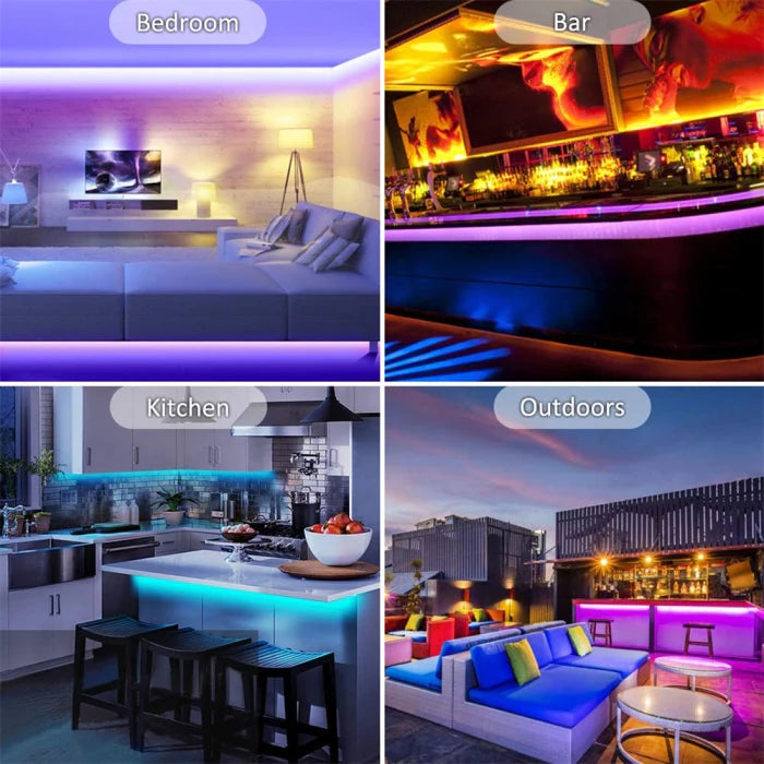 Bande Lumineuse LED 5M - Flexible - Étanche - Éclairage RGB - Télécommande