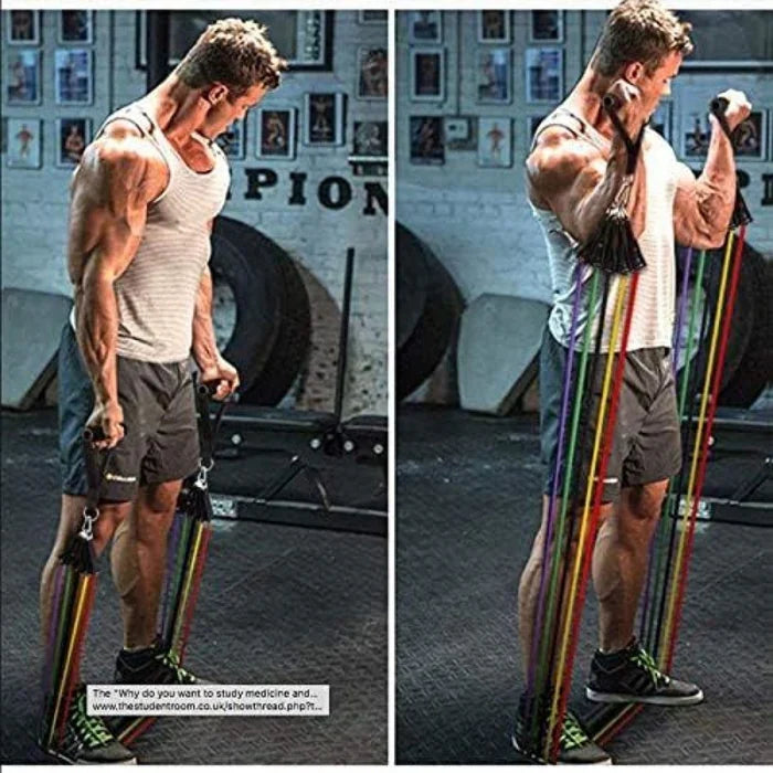 Bande D'exercices De Résistance - 5 Bandes Avec Accessoires