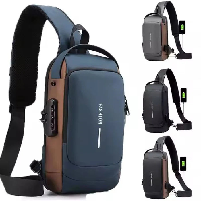 Sac à Dos à Bandoulière Antivol USB