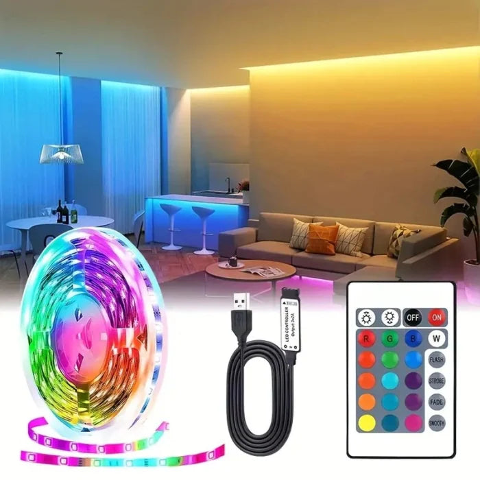 Bande lumineuse Led 5 mètres avec Télécommande